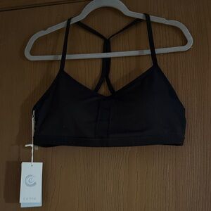 Johnny Was Calme Endurance Sports Bra in Classic Black XL